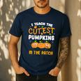 Teacher Halloween Pre-K Teacher Kindergarten Cutest Pumpkins Men Women Kids Men's Casual T-Shirt Navy Teacher Halloween Pre-K Teacher Kindergarten Cutest Pumpkins Men Women Kids Men's Casual T-Shirt Navy