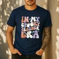 Teacher Halloween In My Spooky Teacher Era Retro Groovy Men's Casual T-Shirt Navy Teacher Halloween In My Spooky Teacher Era Retro Groovy Men's Casual T-Shirt Navy