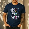 Teacher Inspirational Educator Favorite School Teacher Men Women Girls Kids Men's Casual T-Shirt Navy