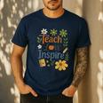 Teacher Inspire Love Men's Casual T-Shirt Navy Teacher Inspire Love Men's Casual T-Shirt Navy
