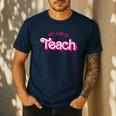 Teacher Life My Job Is Teach Men's Casual T-Shirt Navy Teacher Life My Job Is Teach Men's Casual T-Shirt Navy