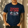 Teacher Pit Crew Race Car Driver Costume Men Women Kids Men's Casual T-Shirt Navy