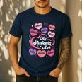 Teacher Positive Affirmations Candy Heart Valentine's Day Men's Casual T-Shirt Navy Teacher Positive Affirmations Candy Heart Valentine's Day Men's Casual T-Shirt Navy