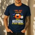 Being a Teacher Is Scary Enough Halloween Men's Casual T-Shirt Navy Being a Teacher Is Scary Enough Halloween Men's Casual T-Shirt Navy