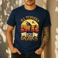 Teacher Shirt All Teachers Love Brains Halloween Men Women Men's Casual T-Shirt Navy