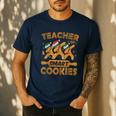 Teacher Of Smart Cookies Gingerbread Christmas Teacher Men's Casual T-Shirt Navy Teacher Of Smart Cookies Gingerbread Christmas Teacher Men's Casual T-Shirt Navy