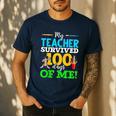 My Teacher Survived 100 Days Of Me Dab 100 Days Of School For Men Women Kids Men's Casual T-Shirt Navy My Teacher Survived 100 Days Of Me Dab 100 Days Of School For Men Women Kids Men's Casual T-Shirt Navy