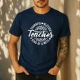 Teacher Thankful Blessed & Kind Of A Mess Hearts Cute Men's Casual T-Shirt Navy Teacher Thankful Blessed & Kind Of A Mess Hearts Cute Men's Casual T-Shirt Navy