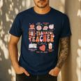 Teacher Thanksgiving Shirt Women One Thankful Teacher Fall Men's Casual T-Shirt Navy