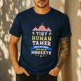 Teacher Tiny Human Tamer This My Circus These Are My Monkeys Men's Casual T-Shirt Navy Teacher Tiny Human Tamer This My Circus These Are My Monkeys Men's Casual T-Shirt Navy