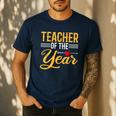 Teacher Of The Year Men Women Teachers Men's Casual T-Shirt Navy