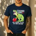 Teachersaurus Rex Dinosaur Like A Normal Teacher Saurus Men's Casual T-Shirt Navy Teachersaurus Rex Dinosaur Like A Normal Teacher Saurus Men's Casual T-Shirt Navy