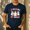 Teaching My Boos Cute Spooky Ghost Teacher Halloween Women Men's Casual T-Shirt Navy Teaching My Boos Cute Spooky Ghost Teacher Halloween Women Men's Casual T-Shirt Navy