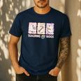 Teaching Is My Boos Teacher Ghost Halloween Women Girls Men's Casual T-Shirt Navy Teaching Is My Boos Teacher Ghost Halloween Women Girls Men's Casual T-Shirt Navy