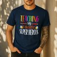 Teaching My Favorite Superheros Men Women SPED Teacher Men's Casual T-Shirt Navy Teaching My Favorite Superheros Men Women SPED Teacher Men's Casual T-Shirt Navy