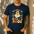 Teaching My Pre-K Boos Crew Teachers Halloween Ghost Men's Casual T-Shirt Navy Teaching My Pre-K Boos Crew Teachers Halloween Ghost Men's Casual T-Shirt Navy