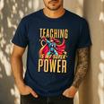 Teaching Is My Super Power Superhero Teacher Men's Casual T-Shirt Navy Teaching Is My Super Power Superhero Teacher Men's Casual T-Shirt Navy
