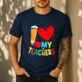 Teens Graduation I Heart My Teachers I Love My Teachers Men's Casual T-Shirt Navy Teens Graduation I Heart My Teachers I Love My Teachers Men's Casual T-Shirt Navy