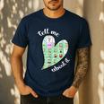 Tell Me About It Speech Pathology Aac Sped Teacher Men's Casual T-Shirt Navy