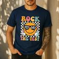 Test Day Rock The Test Teacher Testing Day You Got This Men's Casual T-Shirt Navy