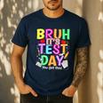 Testing Day Bruh It’s Test Day You Got This Teacher Student Men's Casual T-Shirt Navy Testing Day Bruh It’s Test Day You Got This Teacher Student Men's Casual T-Shirt Navy
