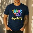 Thank You Teacher Appreciation Graduation Men Women Girls Kids Men's Casual T-Shirt Navy Thank You Teacher Appreciation Graduation Men Women Girls Kids Men's Casual T-Shirt Navy