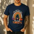 Thankful For My 5th Grade Turkeys Thanksgiving Teacher Men's Casual T-Shirt Navy Thankful For My 5th Grade Turkeys Thanksgiving Teacher Men's Casual T-Shirt Navy