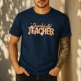 Thankful Teacher Autumn Fall Teacher Thanksgiving Youth Men's Casual T-Shirt Navy Thankful Teacher Autumn Fall Teacher Thanksgiving Youth Men's Casual T-Shirt Navy