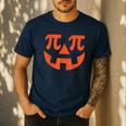 Thanksgiving Math Teacher Pumpkin Pi Pie Math Costume Men's Casual T-Shirt Navy
