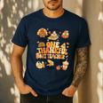 Thanksgiving One Thankful Art Teacher Fall Groovy Men Women Men's Casual T-Shirt Navy Thanksgiving One Thankful Art Teacher Fall Groovy Men Women Men's Casual T-Shirt Navy