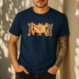 Thanksgiving Turkey Teach Thankful Teacher Girly Bow Women Men's Casual T-Shirt Navy Thanksgiving Turkey Teach Thankful Teacher Girly Bow Women Men's Casual T-Shirt Navy