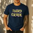 Third Grade Dream Team 3rd Grade Teacher Back To School Kids Men's Casual T-Shirt Navy Third Grade Dream Team 3rd Grade Teacher Back To School Kids Men's Casual T-Shirt Navy