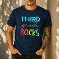 Third Grade Rocks Shirt Team 3rd Grade Teacher Men's Casual T-Shirt Navy Third Grade Rocks Shirt Team 3rd Grade Teacher Men's Casual T-Shirt Navy