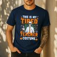 This Is My Tired Teacher Costume Halloween Costumes Men's Casual T-Shirt Navy This Is My Tired Teacher Costume Halloween Costumes Men's Casual T-Shirt Navy