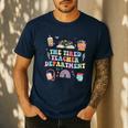 The Tired Teachers Department Retro Groovy Back To School Men's Casual T-Shirt Navy The Tired Teachers Department Retro Groovy Back To School Men's Casual T-Shirt Navy