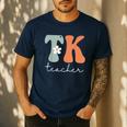 TK Teacher Retro Groovy Vintage Happy First Day Of School Men's Casual T-Shirt Navy TK Teacher Retro Groovy Vintage Happy First Day Of School Men's Casual T-Shirt Navy