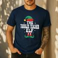 The Toddler Teacher Elf Christmas Matching Family Men's Casual T-Shirt Navy The Toddler Teacher Elf Christmas Matching Family Men's Casual T-Shirt Navy