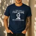 History Teacher Joke Four Score & Seven Years Men's Casual T-Shirt Navy