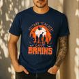 History Teachers Love Brains Halloween Teacher For Men Women Men's Casual T-Shirt Navy History Teachers Love Brains Halloween Teacher For Men Women Men's Casual T-Shirt Navy
