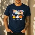 Trick Or Teach Cute Halloween Teacher Men's Casual T-Shirt Navy
