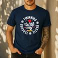Twin Day Teacher Twinning With My Bestie Matching For Men Women Men's Casual T-Shirt Navy Twin Day Teacher Twinning With My Bestie Matching For Men Women Men's Casual T-Shirt Navy