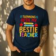 Twinning With My Bestie Teacher Boy Spirit Week Twin Day Men's Casual T-Shirt Navy