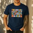 Twinning With My Teacher Bestie Twin Day Matching For Men Women Kids Men's Casual T-Shirt Navy