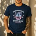 Never Underestimate Teachers Who Runs For Fun Running Teache Men's Casual T-Shirt Navy Never Underestimate Teachers Who Runs For Fun Running Teache Men's Casual T-Shirt Navy