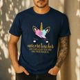 Unicorn Teacher Shirt For Women School Teacher Men's Casual T-Shirt Navy Unicorn Teacher Shirt For Women School Teacher Men's Casual T-Shirt Navy