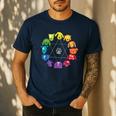 Unique For Artists By ADS Color Wheel Educational Art Teacher Dog Themed Artist Small Men's Casual T-Shirt Navy Unique For Artists By ADS Color Wheel Educational Art Teacher Dog Themed Artist Small Men's Casual T-Shirt Navy