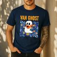 Van Ghost Art Teacher Halloween Van Gogh Starry Night Men's Casual T-Shirt Navy Van Ghost Art Teacher Halloween Van Gogh Starry Night Men's Casual T-Shirt Navy
