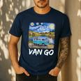 Van Go Retro Vanlife Art Teacher Men's Casual T-Shirt Navy Van Go Retro Vanlife Art Teacher Men's Casual T-Shirt Navy