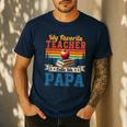 Vintage Retro My Favorite Teacher Calls Me Papa Father's Day Men's Casual T-Shirt Navy Vintage Retro My Favorite Teacher Calls Me Papa Father's Day Men's Casual T-Shirt Navy