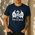 Vintage Teacher Of Dragons Quotes Teacher Student Men's Casual T-Shirt Navy Vintage Teacher Of Dragons Quotes Teacher Student Men's Casual T-Shirt Navy